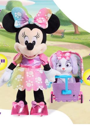 Интерактивная музыкальная минни маус с коляской waggin' wagon minnie mouse