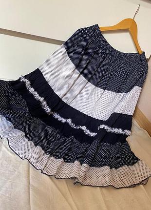 Шикарная юбка в горошек