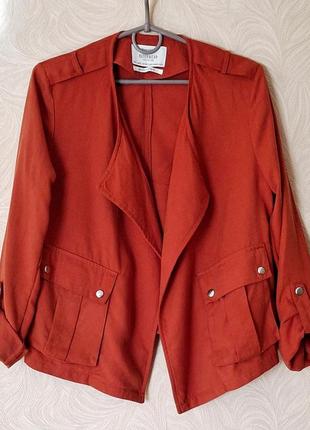 Піджак bershka морквяного кольору