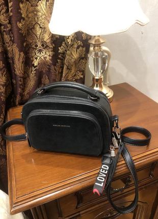 Сумочка, сумка черная женская karlos marconi4 фото