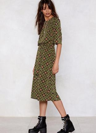 Літнє міді плаття в принт 2