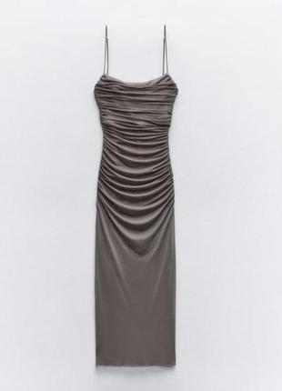 Корсетное платье-миди zara