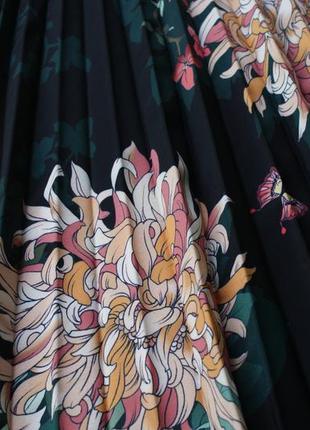 Брендовая юбка миди плиссе цветочный принт от f&amp;f6 фото