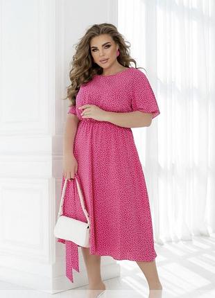 Легкое летнее платье батал, разные цвета