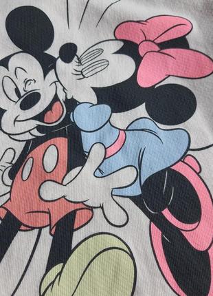 Стильный комплект свитшот и штаны, принт минни микки горошек
