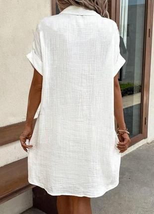 Сукня сорочка муслін 42-46, 48-52 чорний, білий