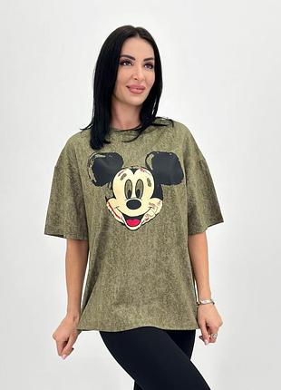 Женская футболка варенка тай-дай микки маус тай дай