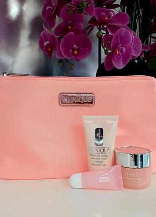 Clinique moisture surge набір у косметичці