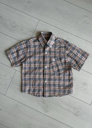 Дитяча сорочка burberrys русалка с коротким рукавом в клетку burberry