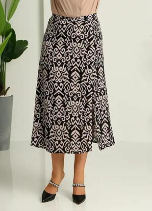 Зручна 💫 легка 💫елегантна💫 спідниця зі штапелю💫 підходить на нестандартні фігури.