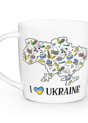 Чашка 360мл бочка i love ukraine 1943 в под. коробці тм kvarta1 фото