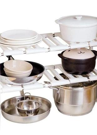 Багатофункціональна кухонна полиця органайзер під раковину кухонний стелаж розсувний полиця на кухню