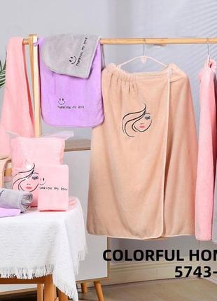 Полотенце для тела чалма полотенце для лица тюрбан набор из микрофибры 🥰3 фото