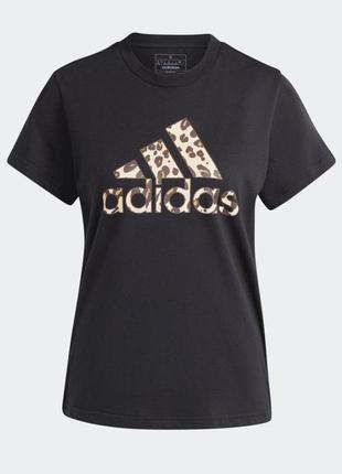 Adidas футболка с леопардовым принтом