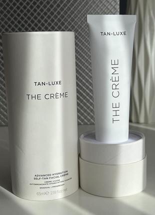 Tan-luxe the creme, 65ml новий. зволожувальний крем для автозасмаги для шкіри обличчя2 фото