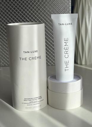 Tan-luxe the creme, 65ml новий. зволожувальний крем для автозасмаги для шкіри обличчя3 фото