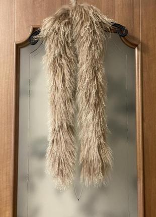 Воротник из натуральной шерсти ламы