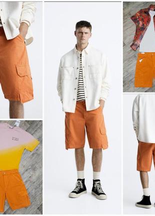 Трендові літні шорти-бермуди ripstop cargo від zara. нова колекція