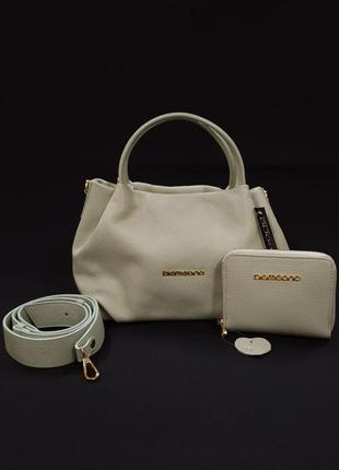 Сумка сумочка+кошелек фирмы di gregorio италия кожа6 фото