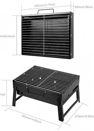 Складной барбекю гриль портативный мангал bbq grill portable – жаропрочный лучшая цена!