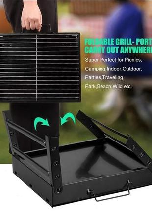 Складной барбекю гриль портативный мангал bbq grill portable – жаропрочный лучшая цена!
