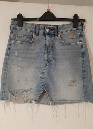 Джинсовая юбка, s-m, denim