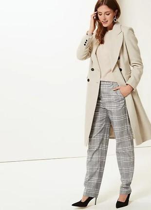 Новые прямые брюки в клетку l от marks&spencer