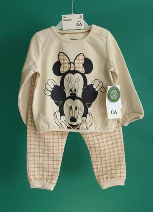 Костюм: штани та кофта disney c&a, 9-12м