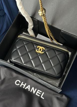 Сумочка chanel коробочка с зеркалом премиум с голограммой и документами