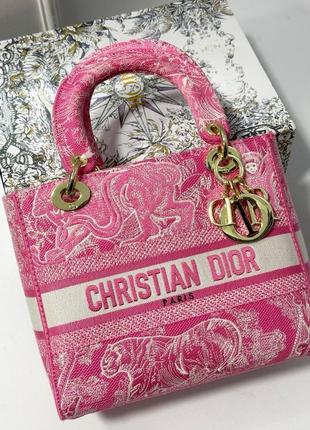 Рожева сумка в стилі christian dior5 фото