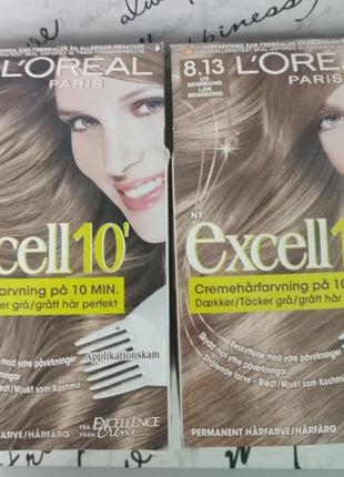 Крем краска l'oreal excell 10'',в наличии тона 7.13;8.13