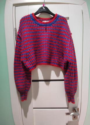 Вкорочений светр з нових колекцій zara, в складі є вовна та альпака