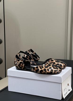 Леопардові табі балетки maison margiela