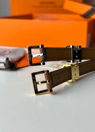 Шкіряний ремінь в стилі hermes5 фото