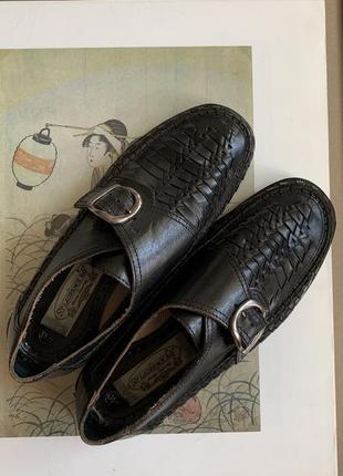 Плетеные туфли ручной работы из натуральной кожи