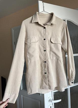 Тепла бежева сорочка