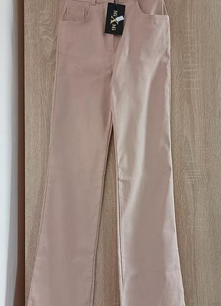 Прямые брюки для девочки, высокая посадка