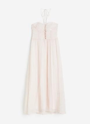 Розовое платье, фатиновое платье, бежевое платье от бренда h&m4 фото