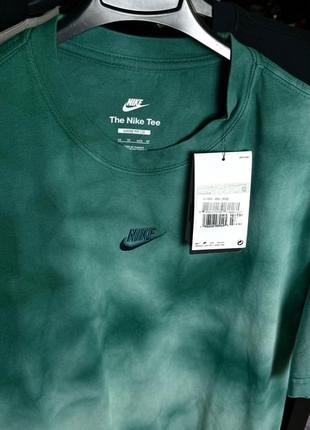 Футболка nike tie-dye зелена найк тай дай оверсайз9 фото