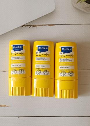 Сонцезахисний стік spf 50 з олією авокадо mustela stick