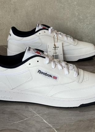 Кожаные кроссовки reebok club c 85 aro457