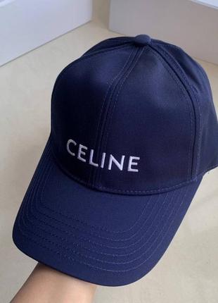 Кепка синяя в стиле celine