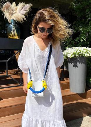 Шикарное белое длинное платье с подкладом zara