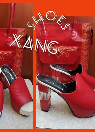 ❤️shusxang. новые яркие мюли босики шлепки на платформе.