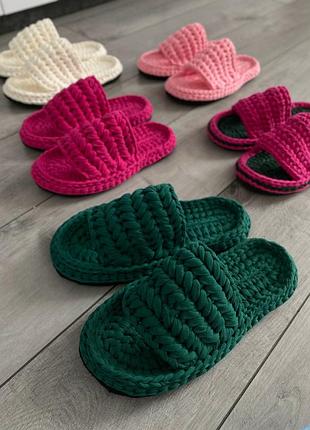 Уличные тапочки ручной работы 💕