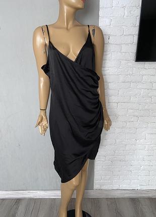 Легкое платье на бретельках имитация как на запах plt prettylittlething, xxxl 54р