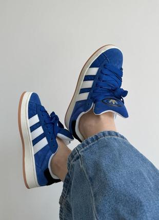 Адидас кампус синие adidas campus 00s blue/white3 фото