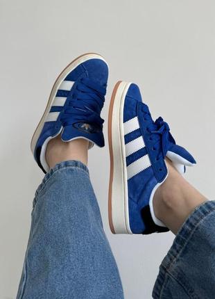 Адидас кампус синие adidas campus 00s blue/white5 фото