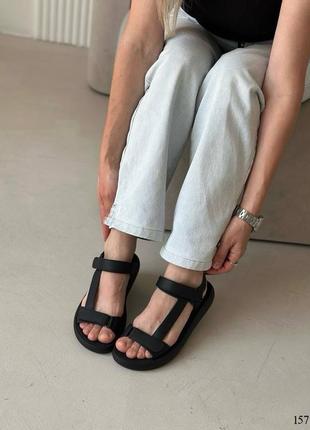 Босоножки сандалии из эко кожи на липучках