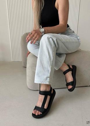 Босоножки сандалии из эко кожи на липучках